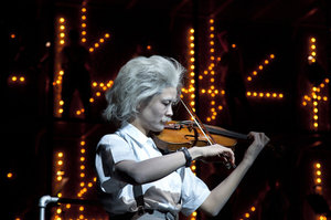 A scene from the opera collaboration Einstein on the Beach by Robert Wilson and Phillip Glass