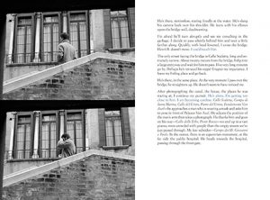 Page spread from The artist Sophie Calle’s novel Suite Vénitienne/Please Follow Me, 1983