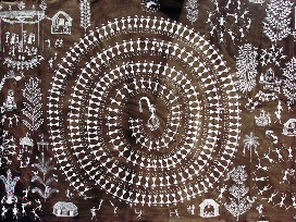 Warli painting by Jivya Soma Mashe
