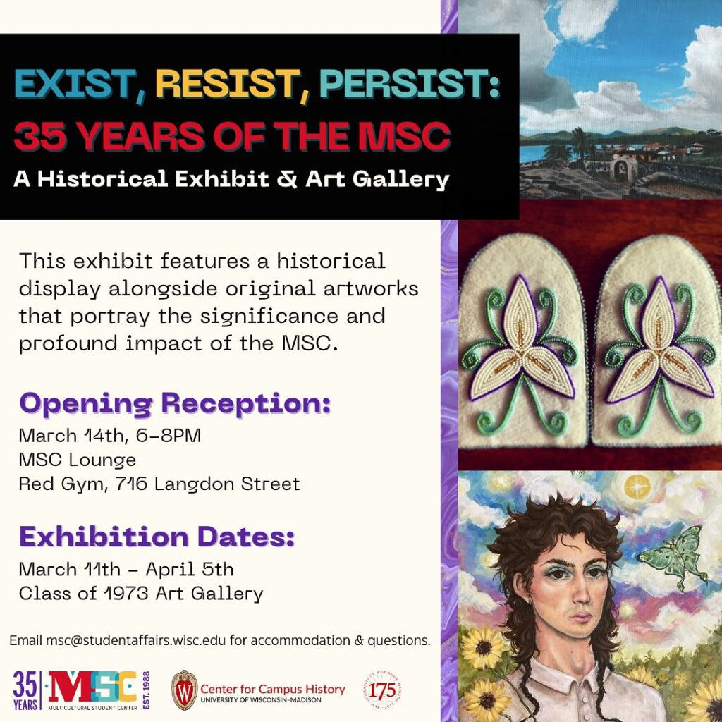 Exist, Resist, Persist: 35 Years of The MSC, A Historical Exhibit & Art Gallery Promo Image